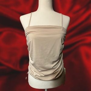 Cream ruched cami